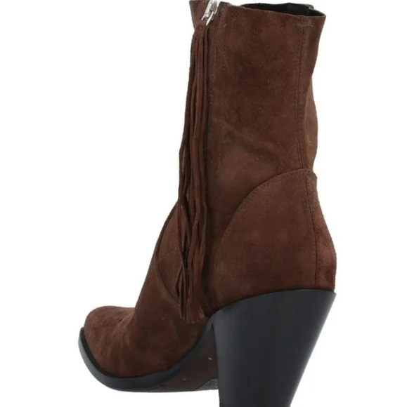Golden Goose Limited Series Suede Leather Pointed Toe Cowboy Brown Boots… - Picture 8 of 10